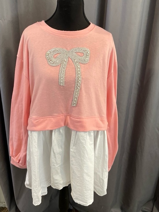 Simply Southern Dresses & Skirts - Simply, southern embellished bow sweatshirt, mini dress large